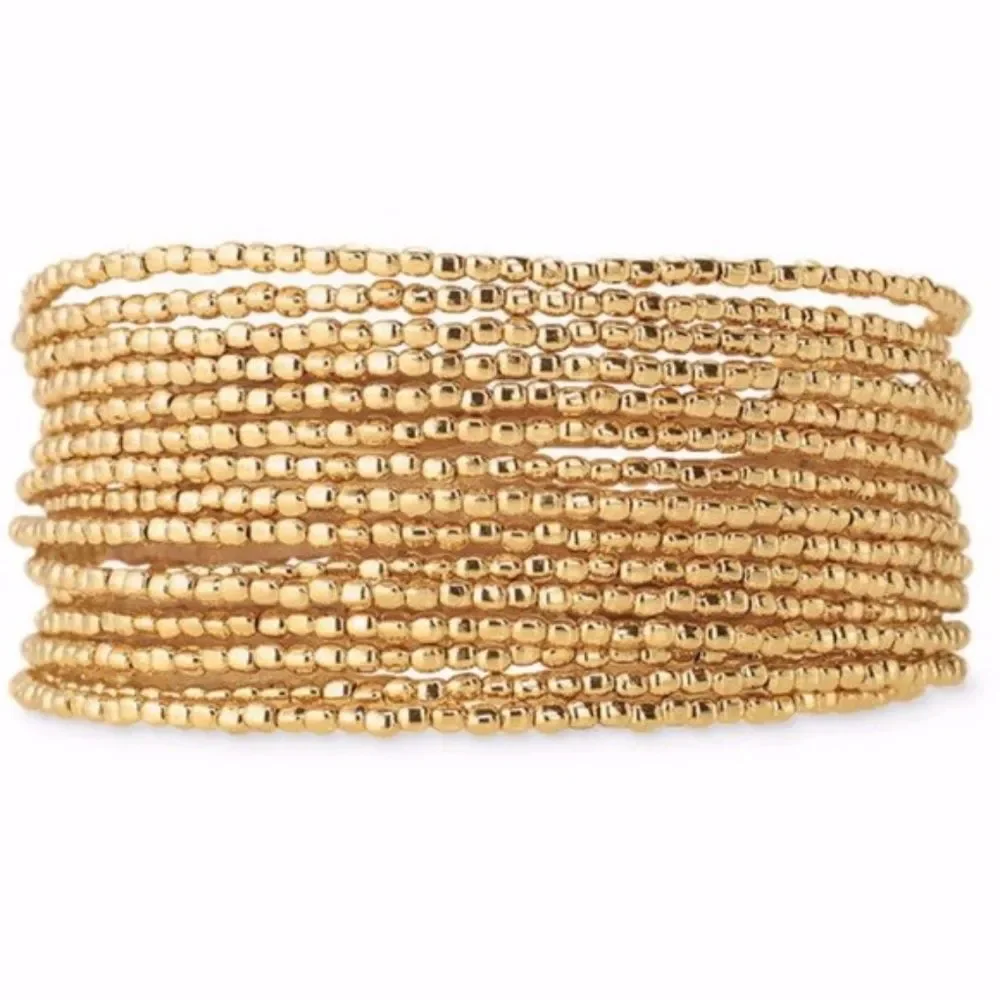 stella & dot ~ gold bardot spiral bangle bracelet - Picture 6 of 9